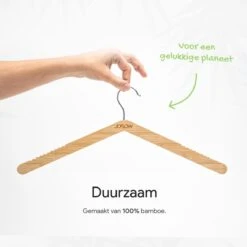 JoFlow® 6-in-1 Kledinghanger | INCLUSIEF 6 Klerenhangers | Ruimtebesparende Antislip Klerenhanger Hout Bamboe | Hang Tot Wel 6 Kledingstukken Op! -Thuisopslag 1200x1200 1833