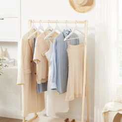 Merkloos Houten Kledinghangers Wit Met Broekhanger En Draaibare Haak - 20 Stuks -Thuisopslag 1200x1200 1846