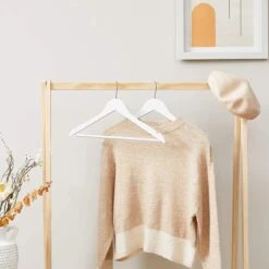 Merkloos Houten Kledinghangers Wit Met Broekhanger En Draaibare Haak - 20 Stuks -Thuisopslag 1200x1200 1848