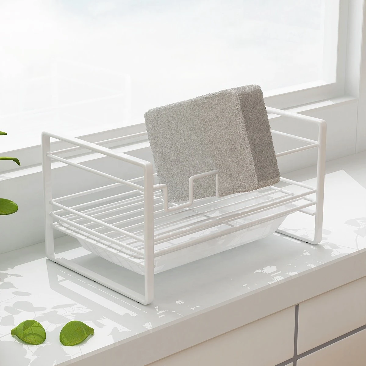 Luverno® - Sponshouder - Ophangbaar - Aanrecht Organiser - Afdruiprek Met Lekbak - Gootsteen Organizer - Keuken Organizers - Zeepbakje 7 Luverno® - Sponshouder - Ophangbaar - Aanrecht Organiser - Afdruiprek Met Lekbak - Gootsteen Organizer - Keuken Organizers - Zeepbakje - Afbeelding 5