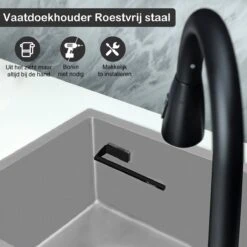 Lopoleis Vaatdoekhouder Magnetisch Zwart – RVS – Keuken Organizers – Keuken Accessoires - Aanrecht Organiser 17 Lopoleis Vaatdoekhouder Magnetisch Zwart – RVS – Keuken Organizers – Keuken Accessoires - Aanrecht Organiser -Thuisopslag 1200x1200 1874