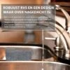 Staalsmid® Vaatdoekhouder RVS Aanrecht Organiser Gootsteen – Gootsteen Organiser - Vaatdoek Houder Gootsteen