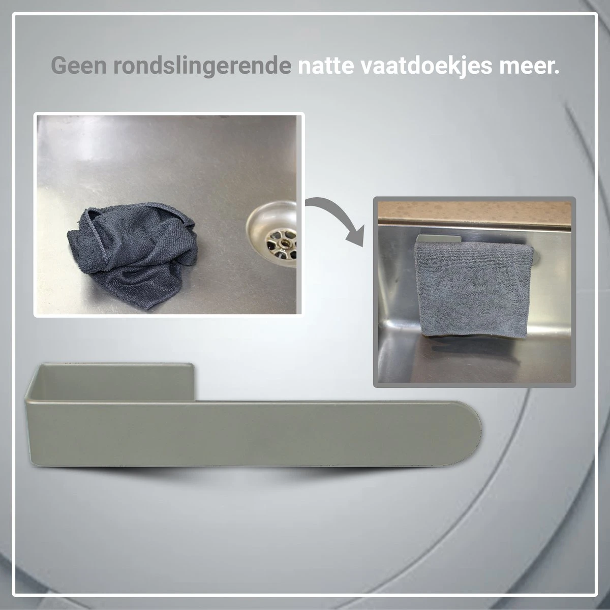 Staalsmid® Vaatdoekhouder RVS Aanrecht Organiser Gootsteen – Gootsteen Organiser - Vaatdoek Houder Gootsteen 4 Staalsmid® Vaatdoekhouder RVS Aanrecht Organiser Gootsteen – Gootsteen Organiser - Vaatdoek Houder Gootsteen - Afbeelding 2