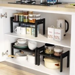 BROËL™ Organizer - Bureau Organizer - Aanrecht Organiser - Keukenrek - Kruidenrek - Keuken Organizers - Kast Organizer - Gootsteenkast Organizer - Badkamer Organizer - Zwart – Metaal – Robuust -Thuisopslag 1200x1200 1880