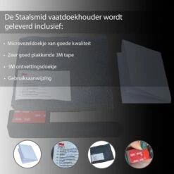 Staalsmid® - Vaatdoekhouder - Aanrecht Organiser Gootsteen – Gootsteen Organiser - Vaatdoek Houder Gootsteen - Vaatdoekhouder Zwart - Vaatdoekhouder RVS - Vaatdoek Rekje -Thuisopslag 1200x1200 1909