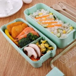 Lunchbox - Meal Prep Bakjes - Lunch Box Met Deksel - Meal Prep – Bento Box - Lunchtrommel Met Bestek Beige -Thuisopslag 1200x1200 191