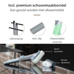 Organess®- Vaatdoekhouder - Aanrecht Organiser - Aanrecht Organizer - Gootsteen Organiser - Gootsteen Organizer - Incl. Premium Afwasborstel - Keuken Organizer - Sponshouder - Sponshouder Gootsteen - Aanrechtbakje -RVS - Zwart -Thuisopslag 1200x1200 1956