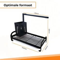 Kitchenful Aanrecht Organiser - Gootsteen Organizer - Vaatdoekhouder - Sponshouder - Keuken Organizer - Opbergrek - Keukenrek - Zwart 13 Kitchenful Aanrecht Organiser - Gootsteen Organizer - Vaatdoekhouder - Sponshouder - Keuken Organizer - Opbergrek - Keukenrek - Zwart -Thuisopslag 1200x1200 1964