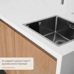 Kitchen Lab Co.® Vaatdoek Caddy™ Met Plakstrip - RVS - Vaatdoekhouder - Gootsteen Organizer - Aanrecht Organiser -Thuisopslag 1200x1200 1969