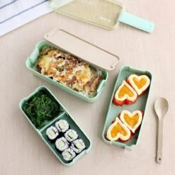 Lunchbox - Meal Prep Bakjes - Lunch Box Met Deksel - Meal Prep – Bento Box - Lunchtrommel Met Bestek Beige -Thuisopslag 1200x1200 199