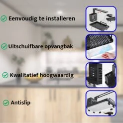 AlShiha® Vaatdoekhouder - Gootsteen Organizer - Aanrecht Organiser - Afdruiprek - Keuken Organizers - Sponshouder - Zwart 18 AlShiha® Vaatdoekhouder - Gootsteen Organizer - Aanrecht Organiser - Afdruiprek - Keuken Organizers - Sponshouder - Zwart -Thuisopslag 1200x1200 2002