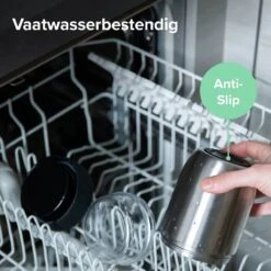 Coninx Thermos Lunchbox - Muesli Beker To Go - Isoleer Lunchpot - Yoghurtbeker To Go - Mueslibeker 840ml (600ml+240ml) - RVS / Zwart -Thuisopslag 1200x1200 207