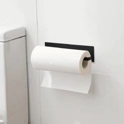 SIEPS Keukenrolhouder Zwart - Zelfklevend - Rollenhouder - Hangend - Extra Stevig -Thuisopslag 1200x1200 2074