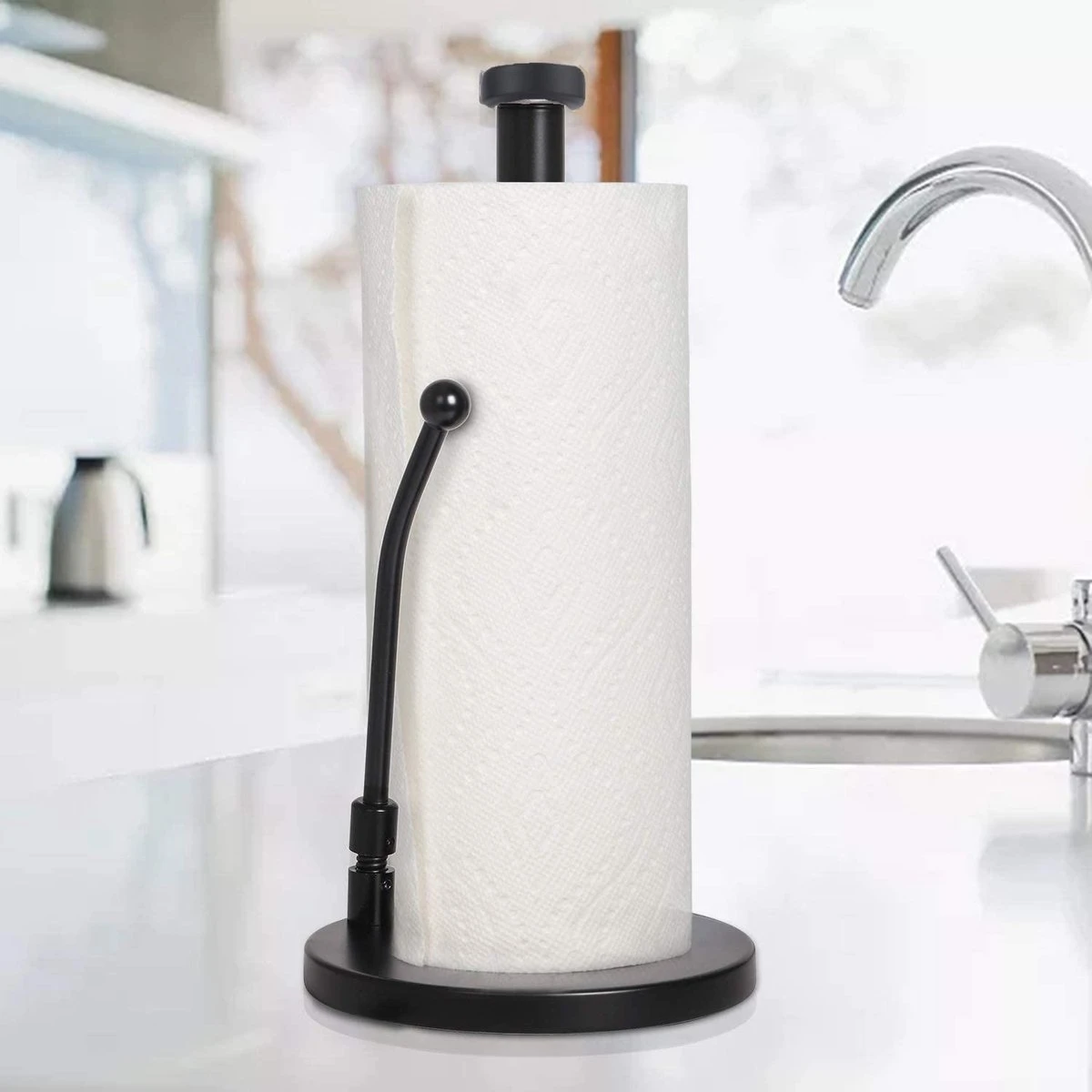 Keukenrolhouder Keuken Accessoires Keukenpapier Houder Zwart RVS 6 Keukenrolhouder Keuken Accessoires Keukenpapier Houder Zwart RVS - Afbeelding 4