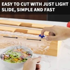 Keukenrolhouder Folie En Plastic Wrap Organizer, 3 In 1 Wrap Dispenser Met Cutter, Bamboe Roll Organisatie Opslag Houder, Aluminiumfolie, Wax Papier, Perkamentpapier, Tin Foil Dispenser Voor Lade (3in1) -Thuisopslag 1200x1200 2113