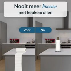 Lifell Home&Living Luxe Zwarte Staande Keukenrolhouder -Keukenaccessoires - Keukenpapier - Goud/Brons -Thuisopslag 1200x1200 2127