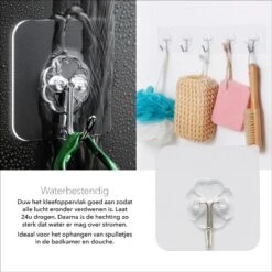 Zelfklevende Haken - 10 Stuks - Supersterk - Waterbestendig - Universeel Toepasbaar -Thuisopslag 1200x1200 2162