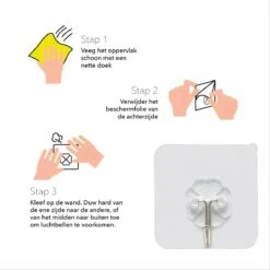 Livono Zelfklevende Ophanghaken- 8 Stuks Zelfklevende Transparant Haakjes - Haken - Badkamer Accessoires - Hanger - Handdoek Haakjes - Zelfklevend - Ophangsysteem - Keuken - Haakjes Ophang -Thuisopslag 1200x1200 2178