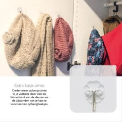 Livono Zelfklevende Ophanghaken- 8 Stuks Zelfklevende Transparant Haakjes - Haken - Badkamer Accessoires - Hanger - Handdoek Haakjes - Zelfklevend - Ophangsysteem - Keuken - Haakjes Ophang -Thuisopslag 1200x1200 2179