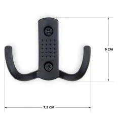 Industrial Living Ophanghaken Industrieel-Dubbele Wand/Kapstok/Deur/Badkamer Haak-Handdoekhouder-Incl. Schroeven- 6 Stuks- Zwart -Thuisopslag 1200x1200 2202