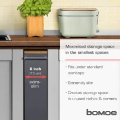 Bomoe Hylla – Keukentrolley Op Wieltjes 50x79x15 Cm – Serveerwagen Hout Met 3 Planken & FSC® Werkblad – Antraciet -Thuisopslag 1200x1200 2213