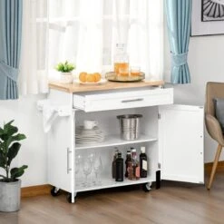 HOMCOM Keukentrolley Rolbare Serveerwagen Keuken Trolley Voor Keuken Woonkamer Eetkamer 801-178 -Thuisopslag 1200x1200 2245