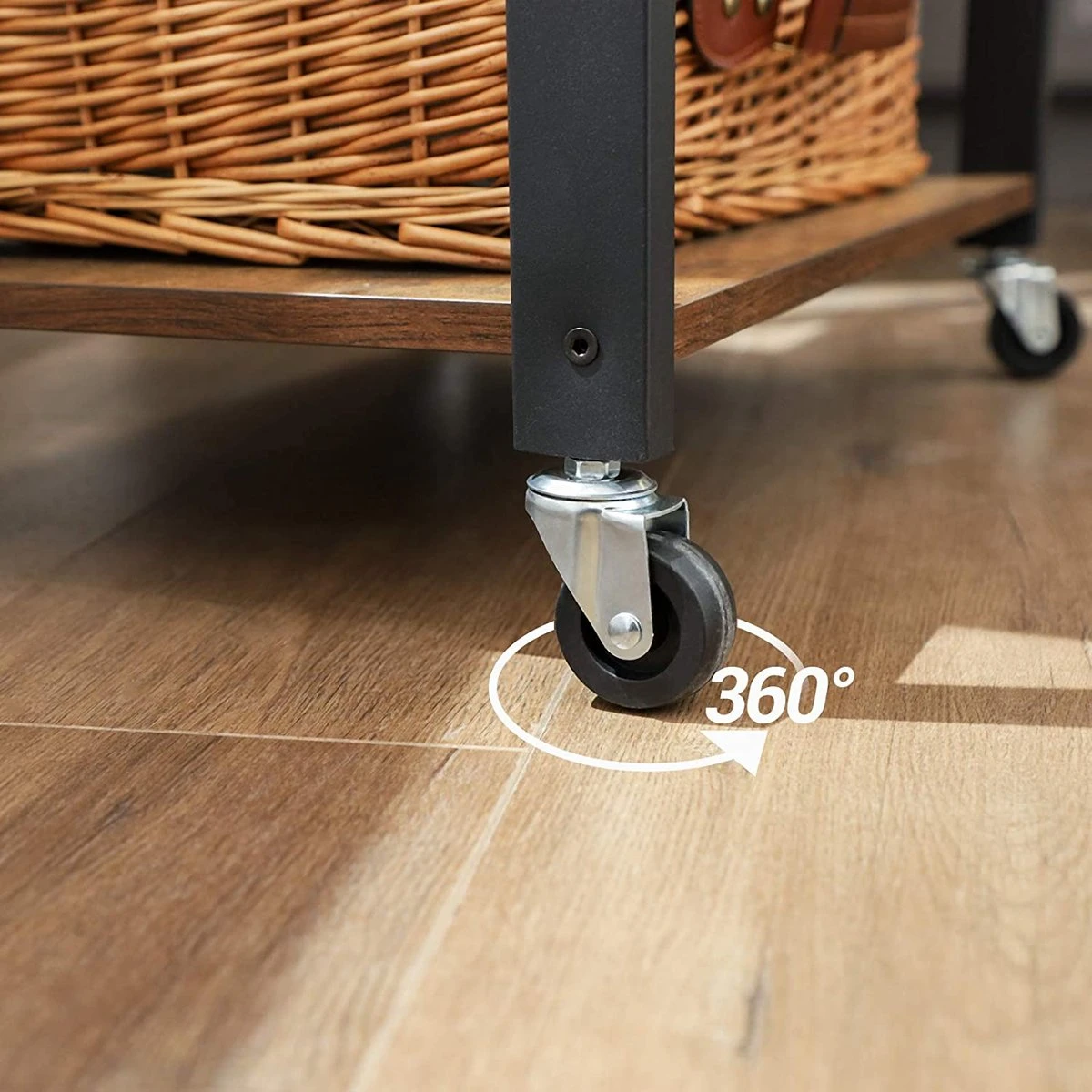 IN.HOMEXL Durbin - Keukentrolley - Keukentrolley Op Wieltjes - Multifunctionelle Trolley - Keukentrolley Met Lades – Rolkast – Serveerwagen – Bruin 60 X 40 X 89cm 8 IN.HOMEXL Durbin - Keukentrolley - Keukentrolley Op Wieltjes - Multifunctionelle Trolley - Keukentrolley Met Lades – Rolkast – Serveerwagen – Bruin 60 X 40 X 89cm - Afbeelding 6