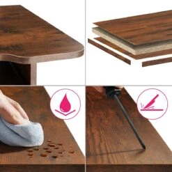 Tectake - Serveerwagen Rugby 65,5x45,5x88,5cm - Industrieel Donkerbruin - 404756 -Thuisopslag 1200x1200 2292