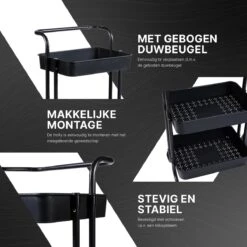 Muntel® Keukentrolley - Verrijdbaar En Vast - Op Wieltjes - Verrijdbaar En Vast - Serveerwagen - 3 Lagen - 87 X 42 X 32 Cm 18 Muntel® Keukentrolley - Verrijdbaar En Vast - Op Wieltjes - Verrijdbaar En Vast - Serveerwagen - 3 Lagen - 87 X 42 X 32 Cm -Thuisopslag 1200x1200 2317