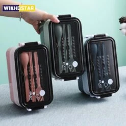 Lunchbox - Meal Prep Bakjes - Lunch Box Met Deksel - Meal Prep – Bento Box - Lunchtrommel Met Bestek Groen -Thuisopslag 1200x1200 233