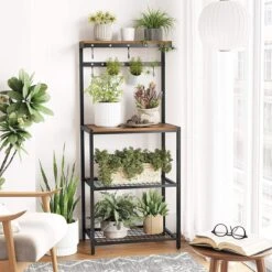 IN.HOMEXL Liftie - Keukentrolley - Keukenkast - Keukenrek Staand - Industrieel - Bruin - Zwart - 60 X 40 X 151 Cm -Thuisopslag 1200x1200 2357