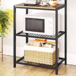 IN.HOMEXL Liftie - Keukentrolley - Keukenkast - Keukenrek Staand - Industrieel - Bruin - Zwart - 60 X 40 X 151 Cm -Thuisopslag 1200x1200 2359