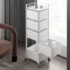 Luxaliving - Keukenrek - 5 Laags - Serveerwagen - Keukentrolley Op Wieltjes - Kast Op Wieltjes - Opbergrek - Bakkerskast - Rolkast - Stellingkast - Badkamertrolley - Metaal - 27 X 44 X 90 Cm (lxbxh) - Wit -Thuisopslag 1200x1200 2395