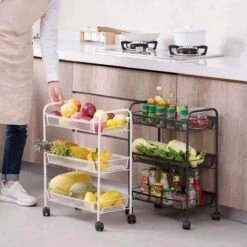 Buxibo Opbergrek 3 Laags Op Wieltjes Met Vakken - Keukentrolley Op Wielen - Badkamer/Keuken/Kamer Opbergrek - Nisrek - 45cmx37cmx63cm - Zwart 18 Buxibo Opbergrek 3 Laags Op Wieltjes Met Vakken - Keukentrolley Op Wielen - Badkamer/Keuken/Kamer Opbergrek - Nisrek - 45cmx37cmx63cm - Zwart -Thuisopslag 1200x1200 2398