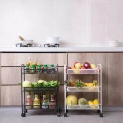 Buxibo Opbergrek 3 Laags Op Wieltjes Met Vakken - Keukentrolley Op Wielen - Badkamer/Keuken/Kamer Opbergrek - Nisrek - 45cmx37cmx63cm - Zwart 22 Buxibo Opbergrek 3 Laags Op Wieltjes Met Vakken - Keukentrolley Op Wielen - Badkamer/Keuken/Kamer Opbergrek - Nisrek - 45cmx37cmx63cm - Zwart -Thuisopslag 1200x1200 2401