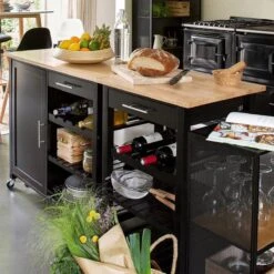 Merkloos Eazy Living Keukentrolley Armel Zwart -Thuisopslag 1200x1200 2403