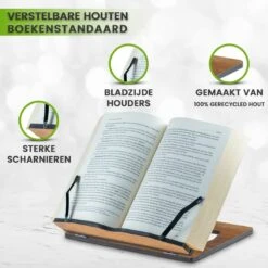 LeafU® Leesboek Standaard - Boekenstandaard - Kookboekstandaard - Tablet Standaard - Boekenhouder - Book Holder - Laptop Standaard - Walnoot -Thuisopslag 1200x1200 2416