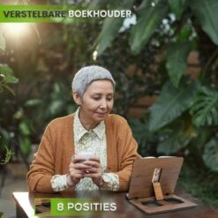 LeafU® Leesboek Standaard - Boekenstandaard - Kookboekstandaard - Tablet Standaard - Boekenhouder - Book Holder - Laptop Standaard - Walnoot -Thuisopslag 1200x1200 2417