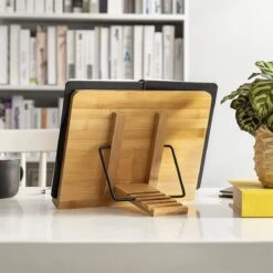 Wonix® - Boekenstandaard - Boekhouder - Documenthouder - Verstelbare - Opvouwbaar - Bamboe -Thuisopslag 1200x1200 2436