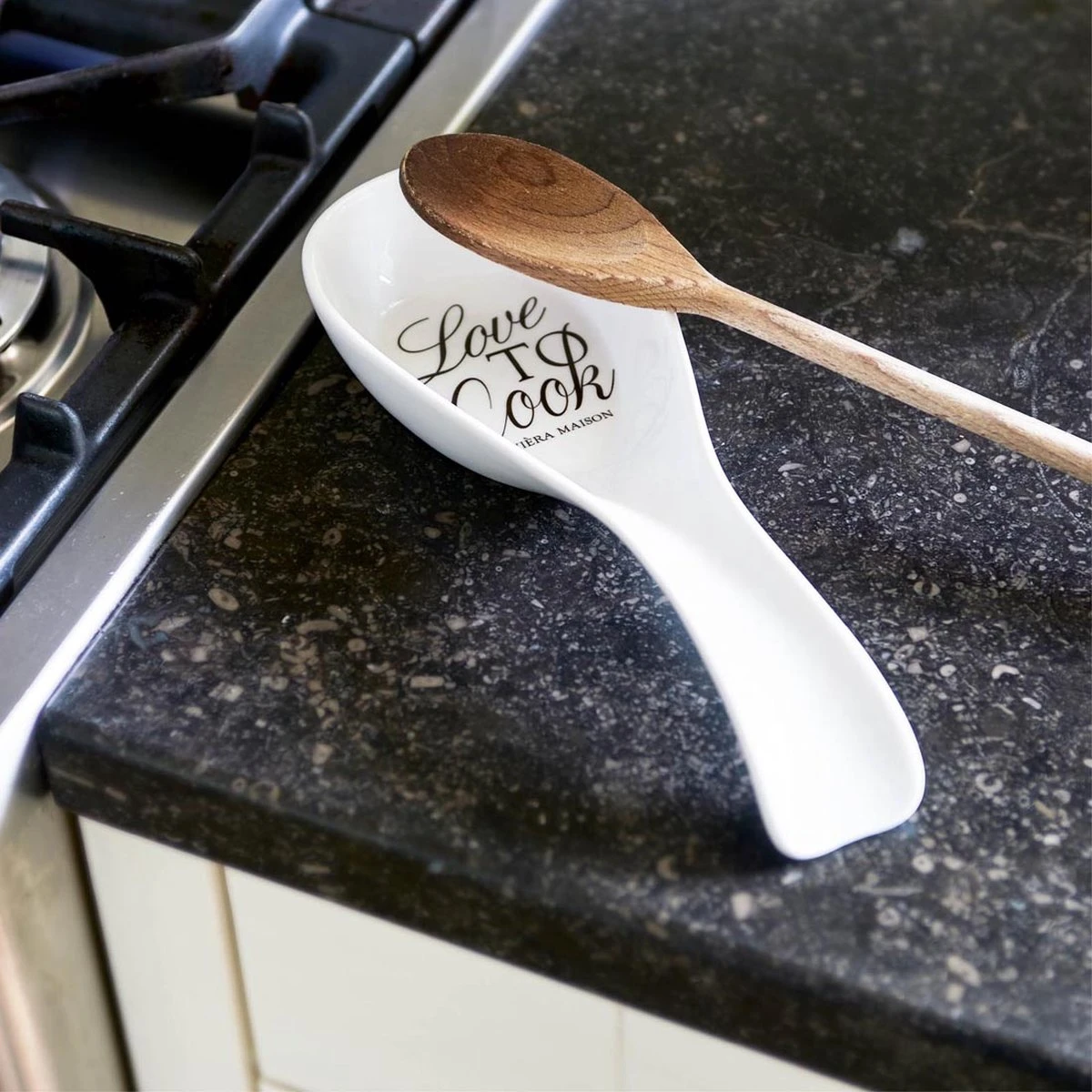 Riviera Maison Keukengerei Houder - Love To Cook Spoon Holder - Wit 4 Riviera Maison Keukengerei Houder - Love To Cook Spoon Holder - Wit - Afbeelding 2