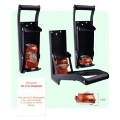AYOO® Blikjespers Met Ingebouwde Opener - Flessenpers -Zwart - Blikjes Pers - Can Crusher - Cancrusher - Blikkenpers - Blikjes Verkleiner - Inclusief Ophangsysteem - Tot 0.5 Liter - In Vijf Kleuren Verkrijgbaar -Thuisopslag 1200x1200 2453