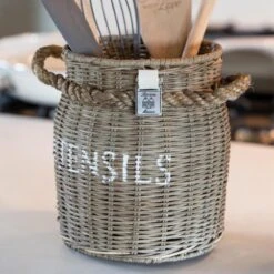 Riviera Maison Keukengerei Houder Lepelhouder - Rustic Rattan Utensils Pot - Bruin -Thuisopslag 1200x1200 2495