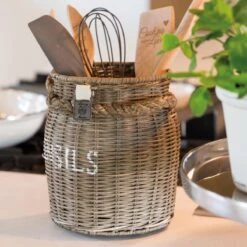 Riviera Maison Keukengerei Houder Lepelhouder - Rustic Rattan Utensils Pot - Bruin -Thuisopslag 1200x1200 2496