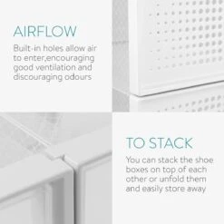 Navaris 6x Stapelbare Doorzichtige Schoenendoos - Van Kunststof - Met Deurtjes - Transparant -Thuisopslag 1200x1200 2504
