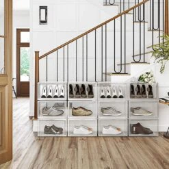 Songmics Schoendozen, Set Van 6 Stapelbare Schoen Organizers - Transparant Plastic - 46, 36 X 28 X 22 Cm 13 Songmics Schoendozen, Set Van 6 Stapelbare Schoen Organizers - Transparant Plastic - 46, 36 X 28 X 22 Cm -Thuisopslag 1200x1200 2506