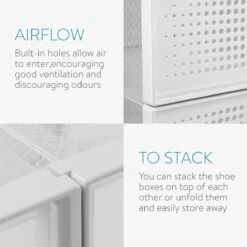 Navaris 6x Transparante Schoenendoos - Voor Schoenen, Sneakers En Hoge Hakken - Stapelbaar -Thuisopslag 1200x1200 2511