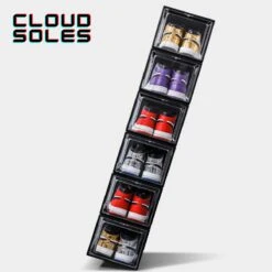 Cloud Soles® Stack Up Box Zwart - Transparante Schoenendoos - Schoenenbox - Schoenenopbergers - Opstapelbaar -Thuisopslag 1200x1200 2533