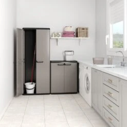 Keter Più Multipurpose Opbergkast - 3 Planken - 39x68x166cm - Donkergrijs/Zwart 19 Keter Più Multipurpose Opbergkast - 3 Planken - 39x68x166cm - Donkergrijs/Zwart -Thuisopslag 1200x1200 2561