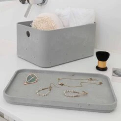 Curver Beton Opberbox + Deksel S - 3x8L - 3 Stuks - Lichtgrijs -Thuisopslag 1200x1200 2621