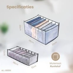 Kledingbroeken Organizer Set Van 6 - Jeans Lade Organizer Opbergbox Kast Kledingkast- Ondergoed Sokken Organizer - Broekhanger -Thuisopslag 1200x1200 2638
